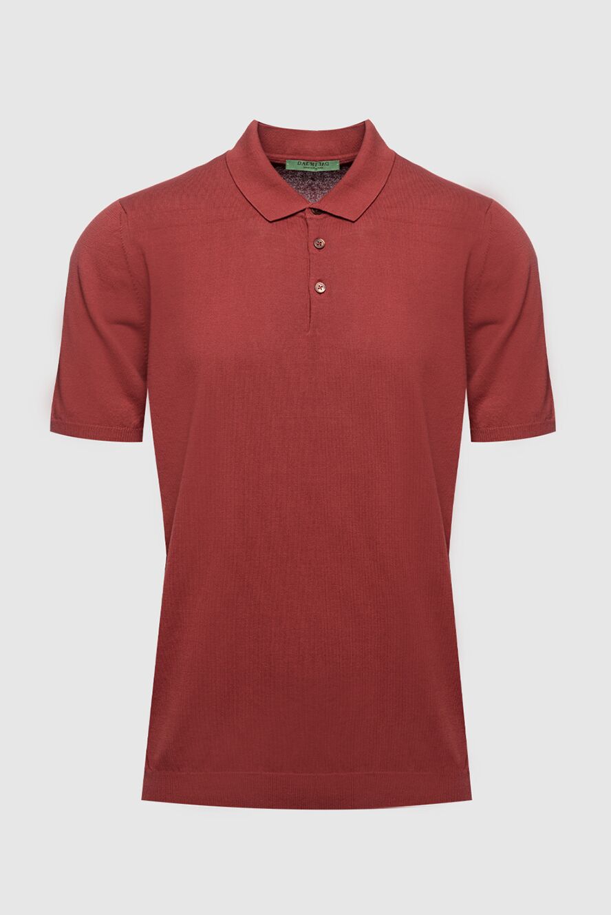 Dalmine Cotton polo in rich terracotta with button placket - 100% cotton. Buttons. Country of manufacture: Italy. Care: specialized cleaning - photo 1
