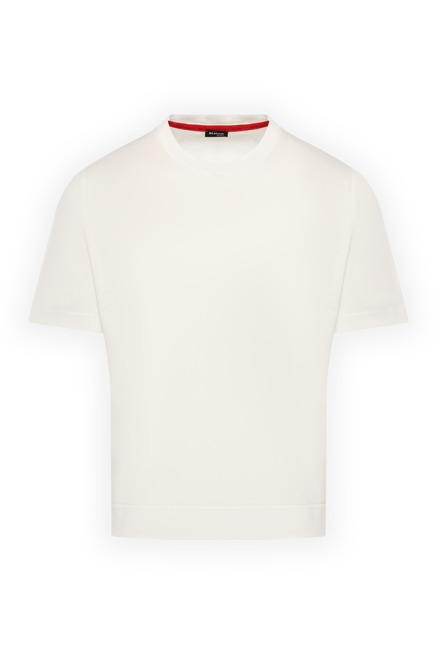 Kiton Men's white cotton T-shirt - Composition: 100% cotton. Country of manufacture: Italy. Care: specialized cleaning - photo 1