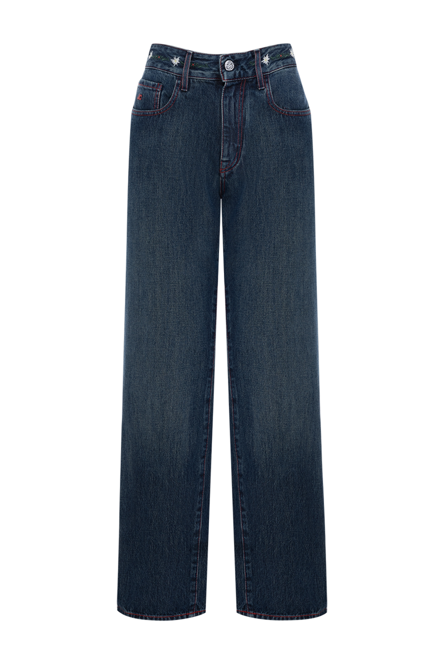 Jacob Cohen Women's blue jeans made of cotton - 100% cotton. two front pockets, two back pockets. Closure: button, zipper. Country of manufacture: Italy. Care: specialized cleaning - photo 1