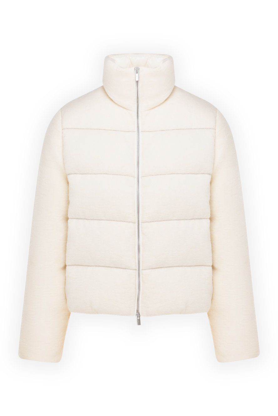 Peserico Women's white short jacket - 60% alpaca, 35% polyamide, 5% wool. Closure: zipper. two side pockets. Country of manufacture: Italy. Care: specialized cleaning - photo 1