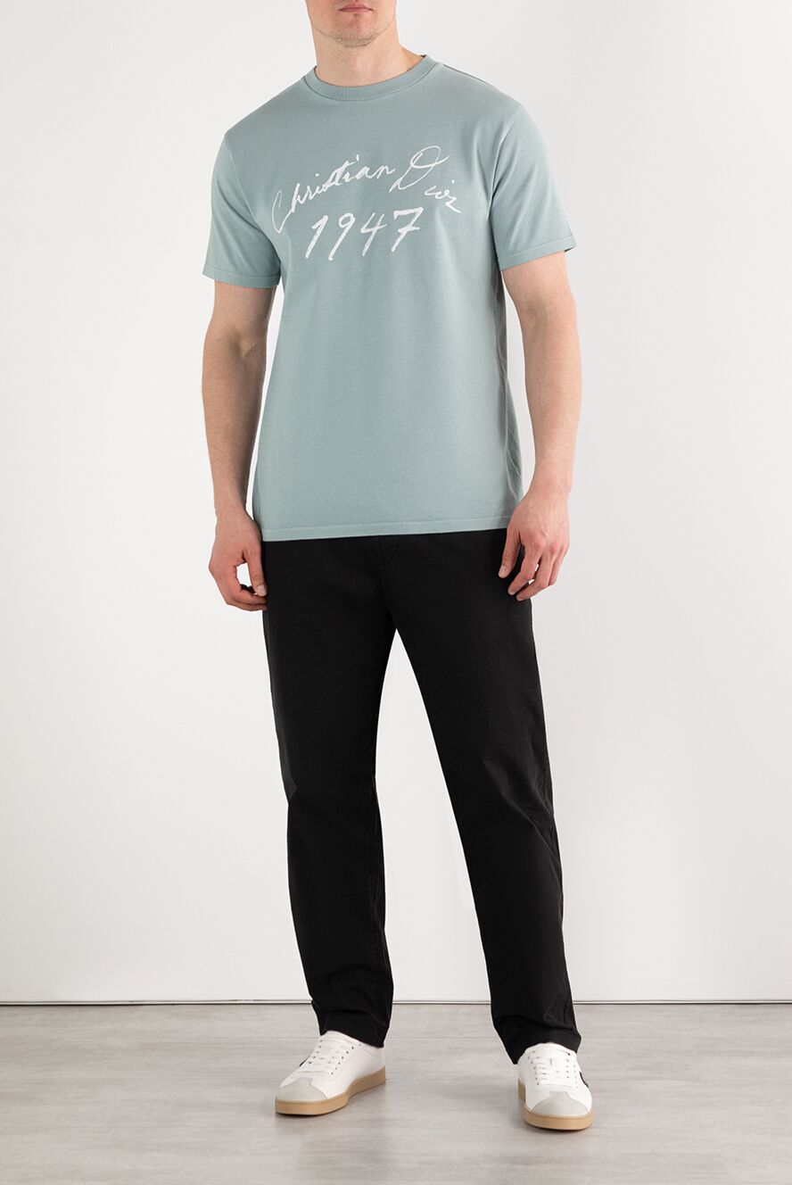 Dior green christian dior 1947 logo oversized t-shirt with