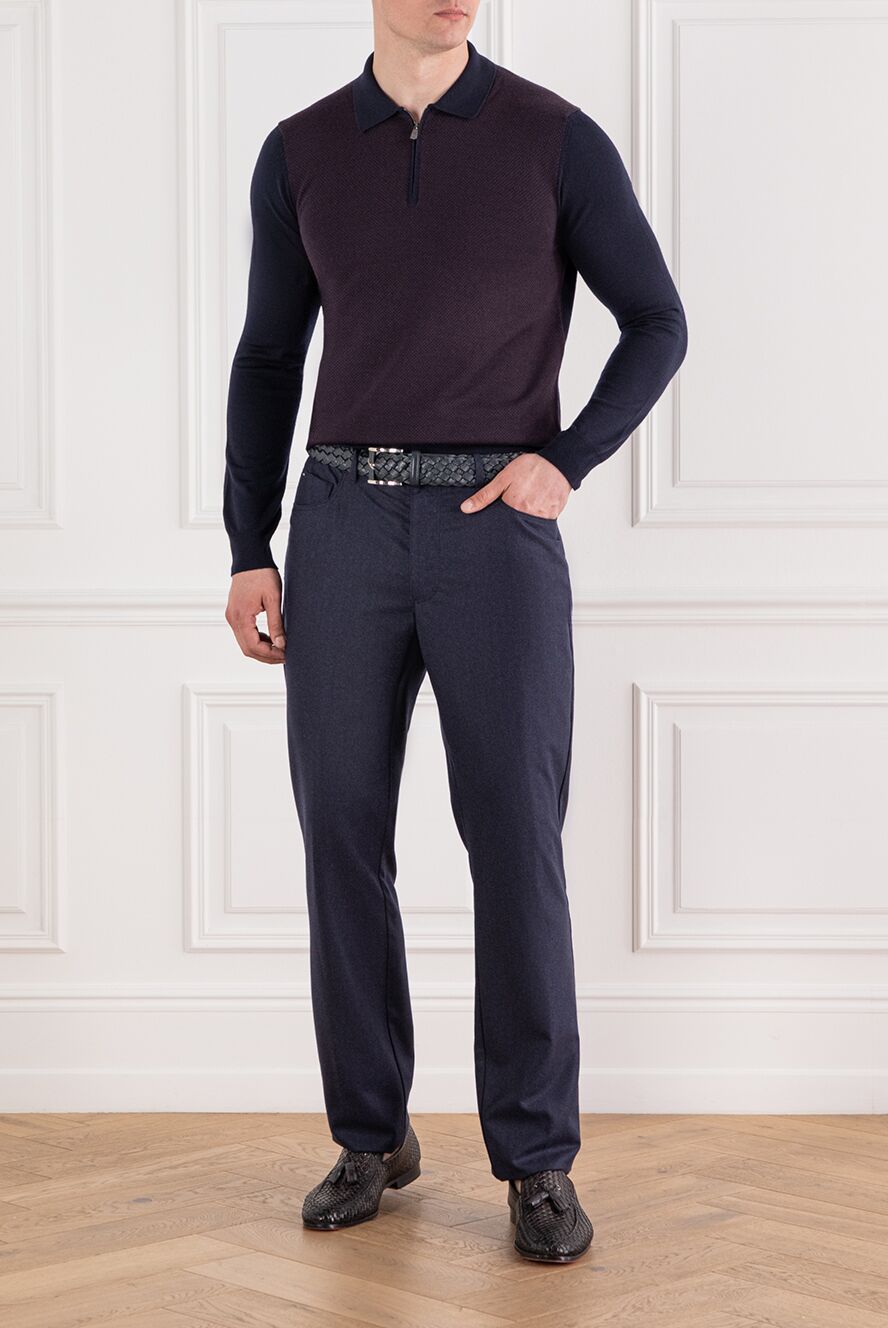 Corneliani Polo long sleeve - Country of manufacture: Italy. Care: specialized cleaning - photo 1