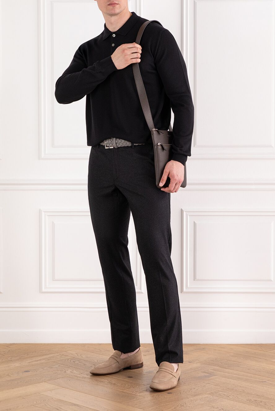 Corneliani Polo long sleeve - Country of manufacture: Italy. Care: specialized cleaning - photo 1