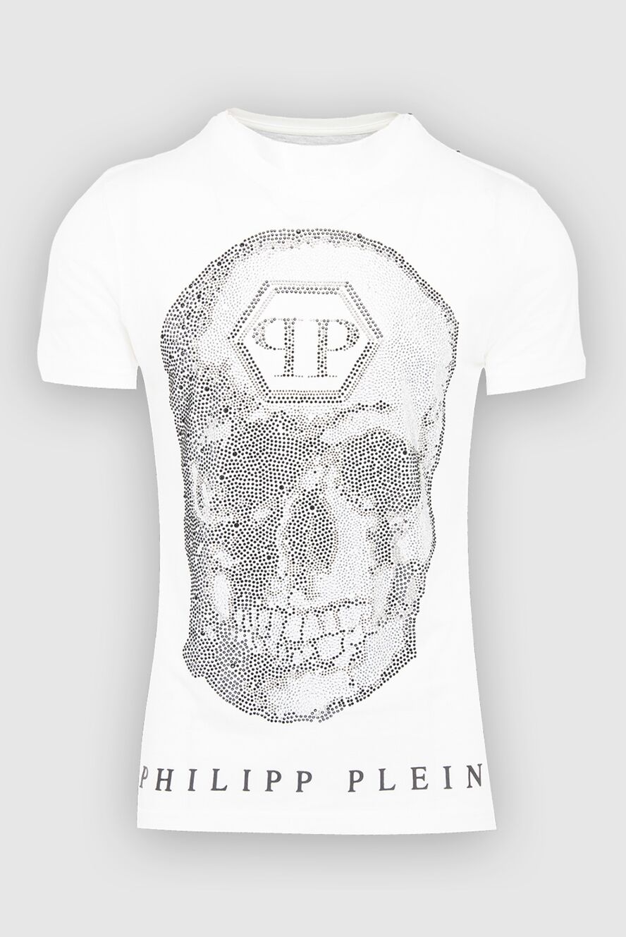 Tシャツ・カットソー PHILIPP PLEIN Men T Shirts MTK8133PJY002N01 White Buy Philipp Plein White Round Neck Skull T-Shirt | Men