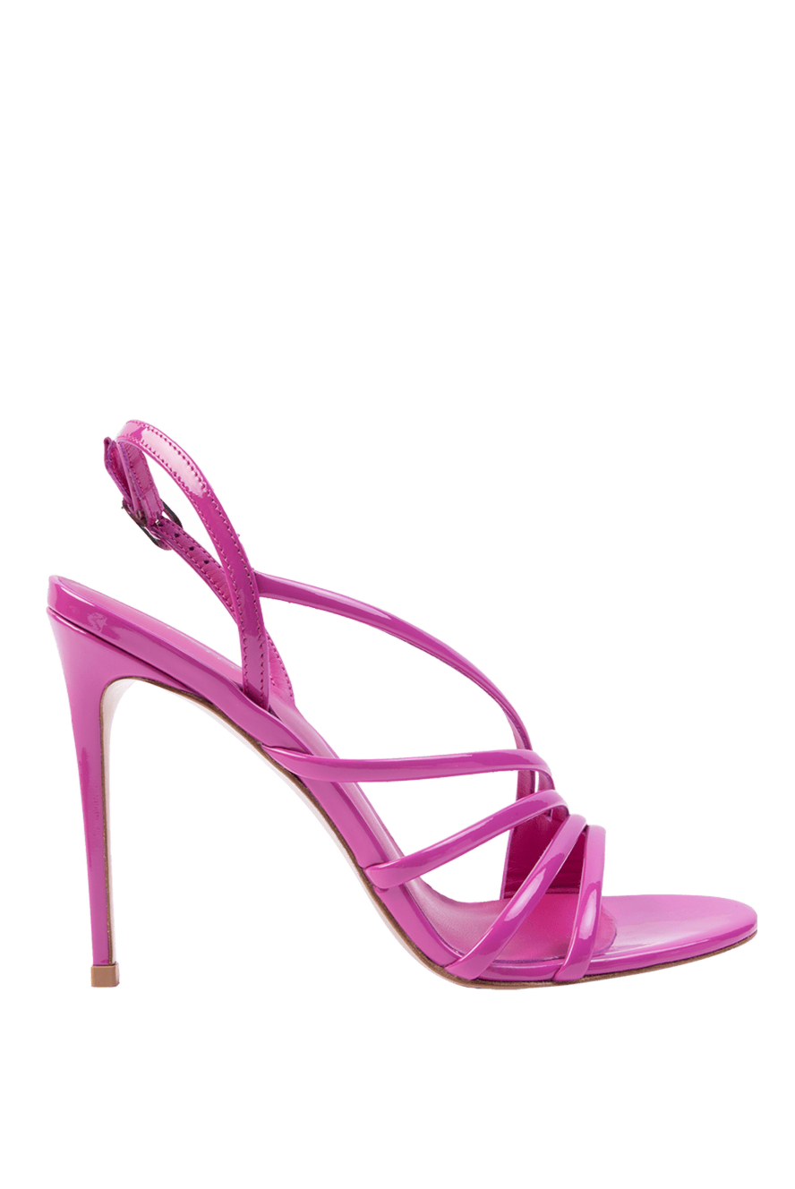 サンダル・ミュール CASADEI Women Sandals 1L313J1201FLORE4104 6 Pink Casadei Blade criss cross sandals in powder pink Size 36