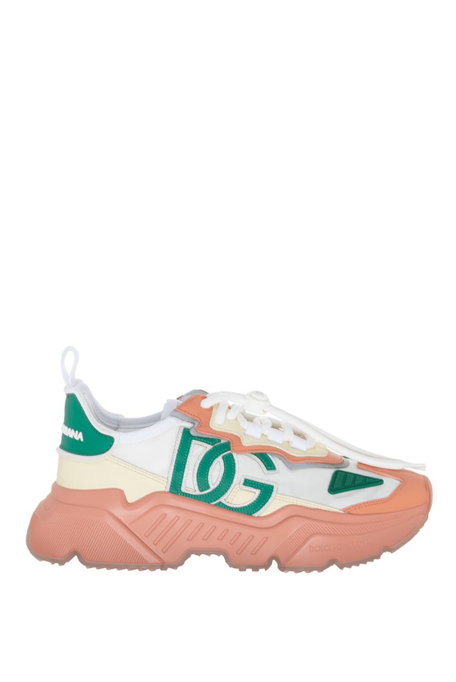 Dolce & Gabbana women's sneakers with contrasting pink and white