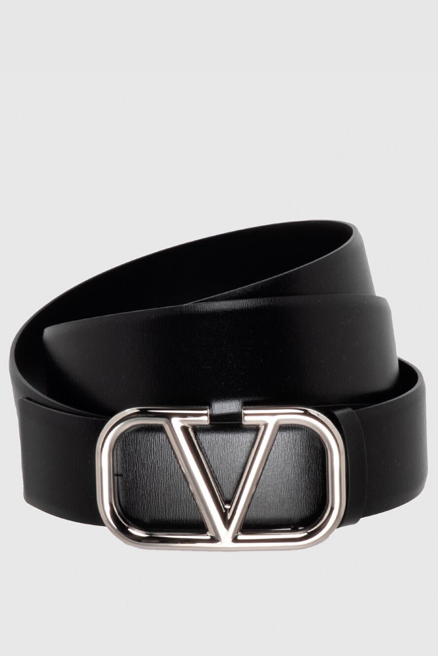 Valentino black leather belt for men 171652 — Men belts and braces