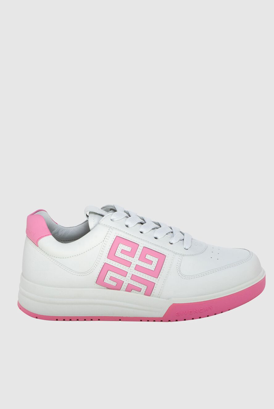 Givenchy кроссовки g4 из кожи с розовой отделкой и фирменной
