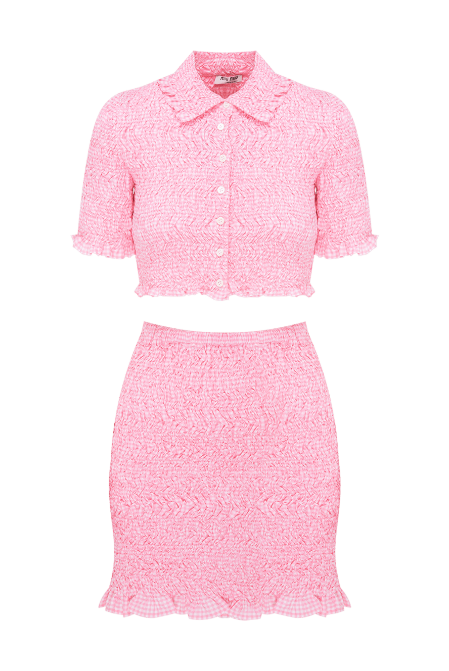 MIU MIU プリーツスカート ピンク MIU MIU プリーツスカート ピンク Miu Miu // Pink Pleated A