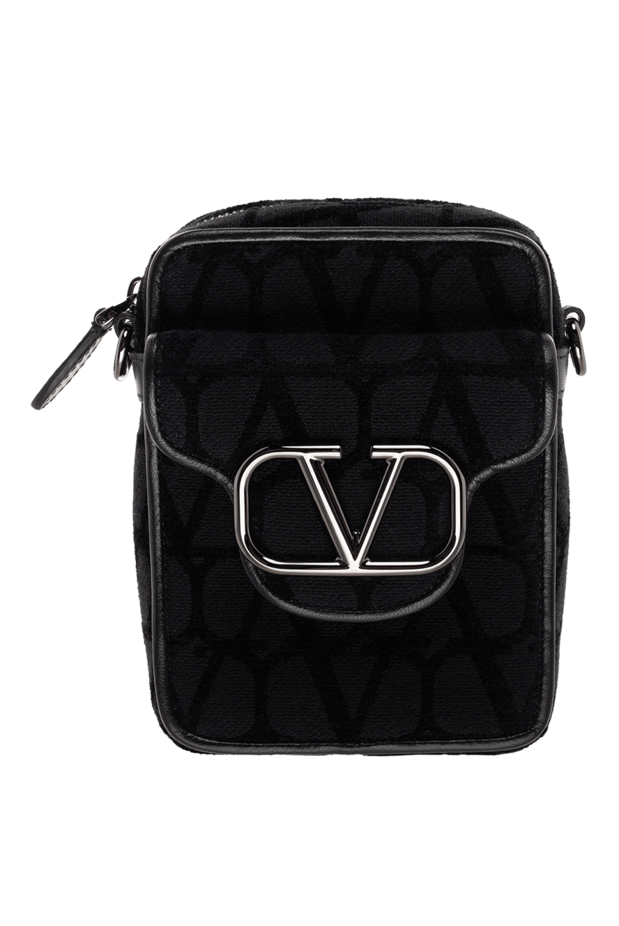 ショルダーバッグ VALENTINO Men Shoulder bag Black 7Y2B0704TED 0NO ヴァレンティノ VALENTINO Vロゴショルダー レザー メンズ