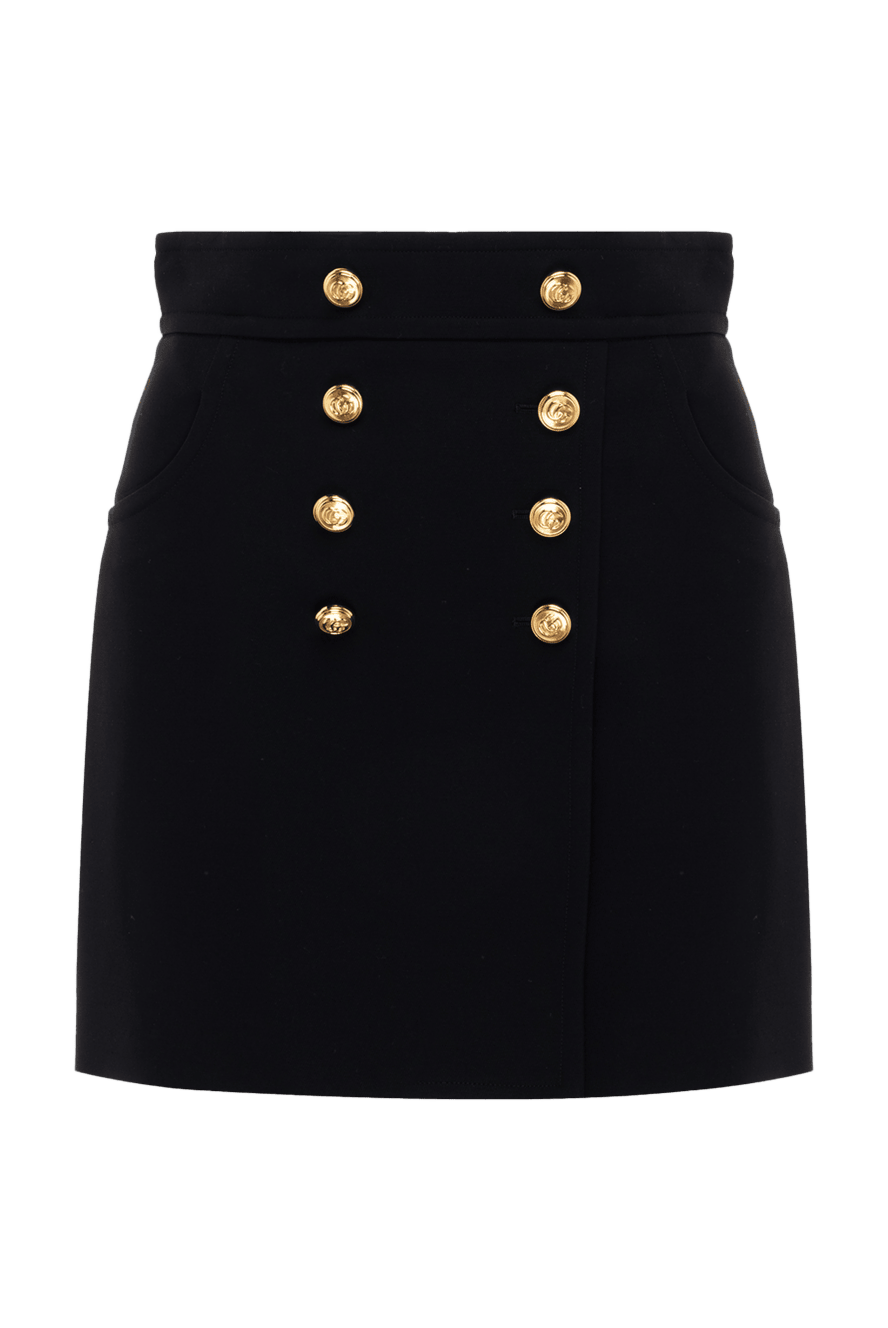 スカート GUCCI BLACK SATIN SKIRT 2001 Gucci by Tom Ford Black Satin Belted Pencil Skirt