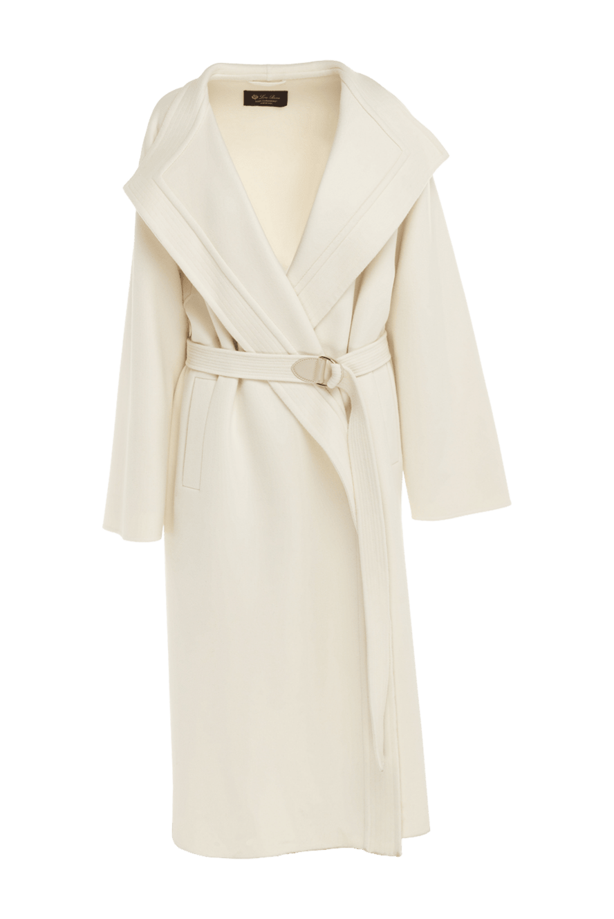 Loro Piana women's milky cashmere coat with hood 176163 — Women