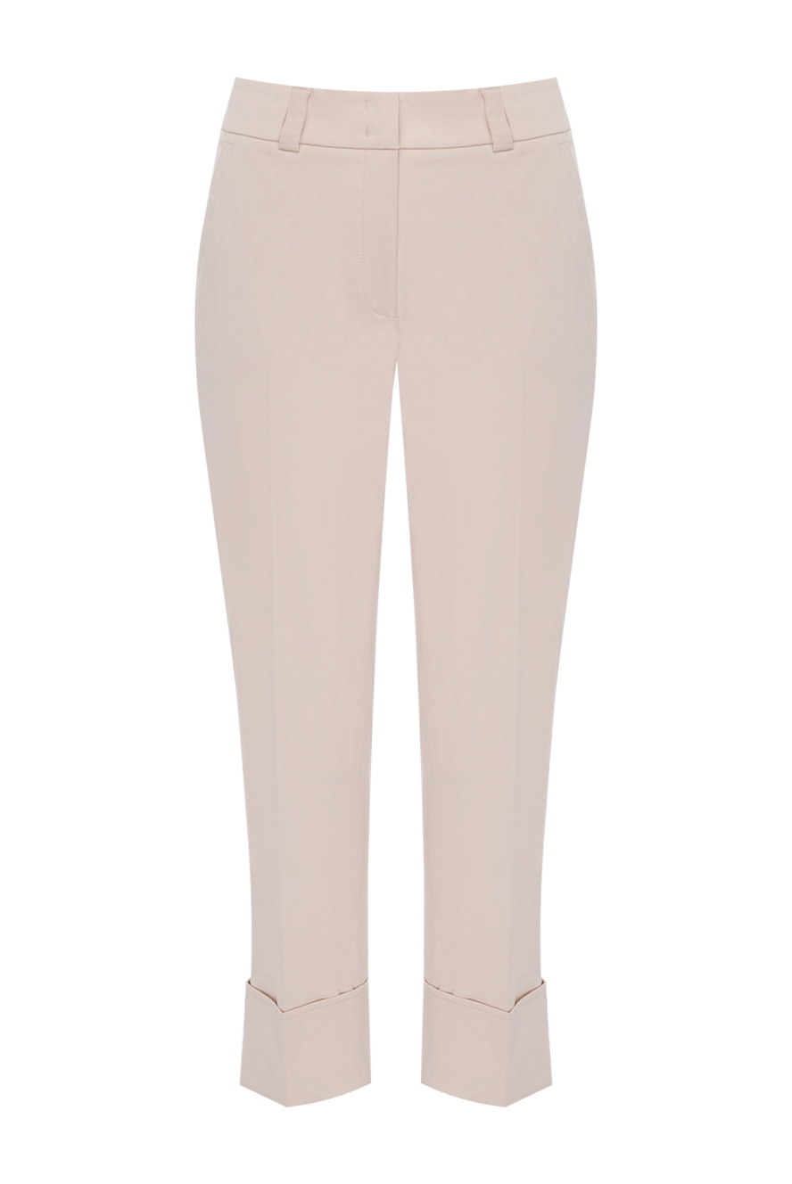 Peserico pants of their cotton and elastane women's beige
