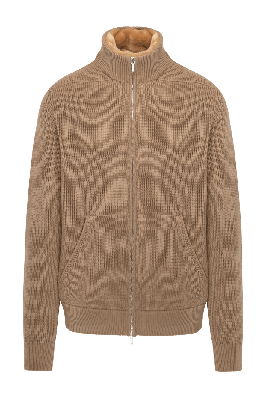 Loro Piana beige cashmere cardigan for men 179277 — Men cardigan