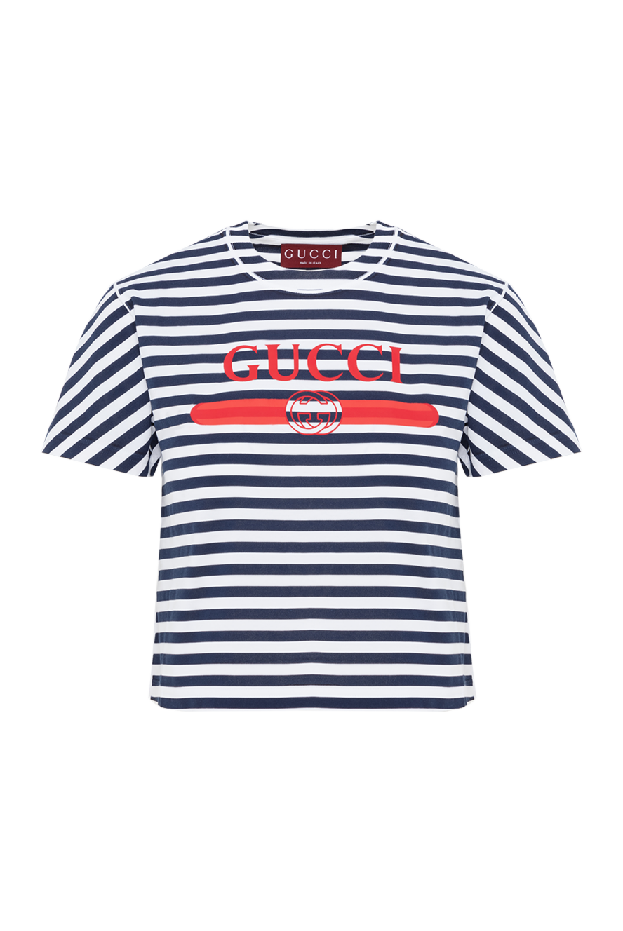 新品GUCCI Striped Pour La Cote D'Azur Tシャツ 186686-1.png