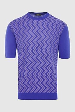 Purple cotton T-shirt for men