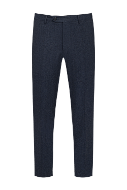 Gray wool trousers for men