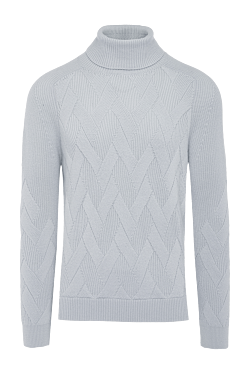 Blue men's cashmere golf