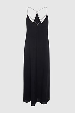 Black viscose dress for women