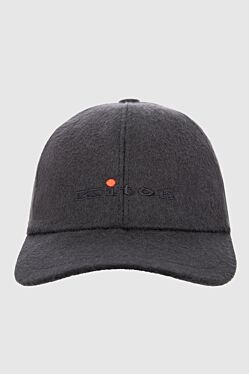 Cashmere cap black for men