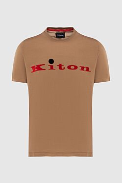 Brown cotton T-shirt for men