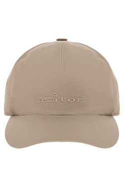 Beige cotton and nylon cap for men