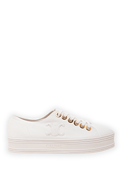Women's sneakers with a logo white