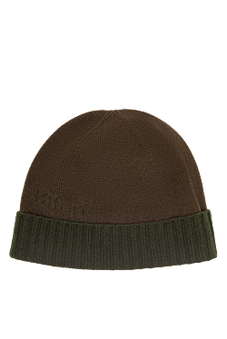 Green cashmere hat for men