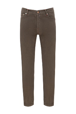 Men's brown cotton and elastane jeans