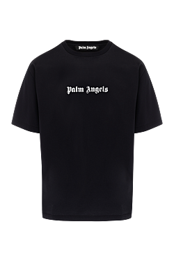 Men's black cotton T-shirt