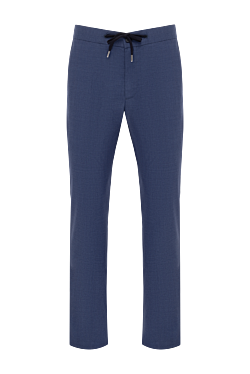 Blue men's pants made of wool