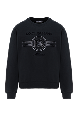 Свитшот мужской из плотного хлопка с рельефным логотипом