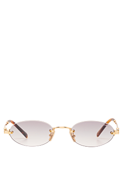Жіночі сонцезахисні окуляри SMU A54 із золотистою оправою та градієнтними лінзами.