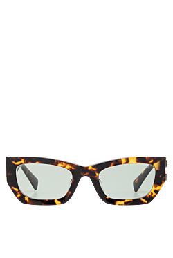 Солнцезащитные очки Miu Glimpse черепахового цвета с логотипом по бокам