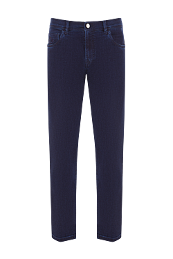 Темно-синие мужские джинсы премиум-класса прямого кроя