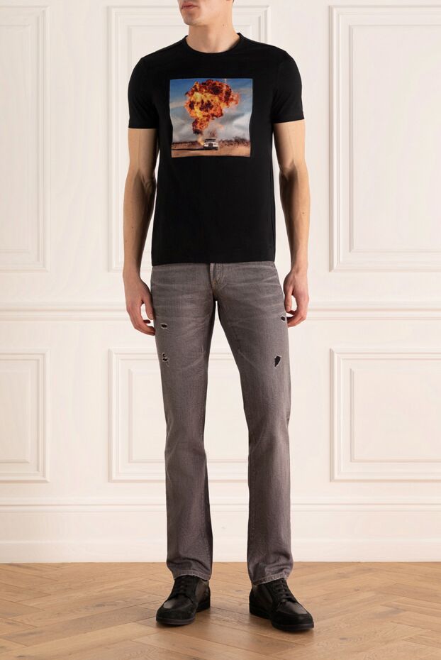 Dolce & Gabbana cotton jeans gray with a worn effect and rips 115279 - photo 2