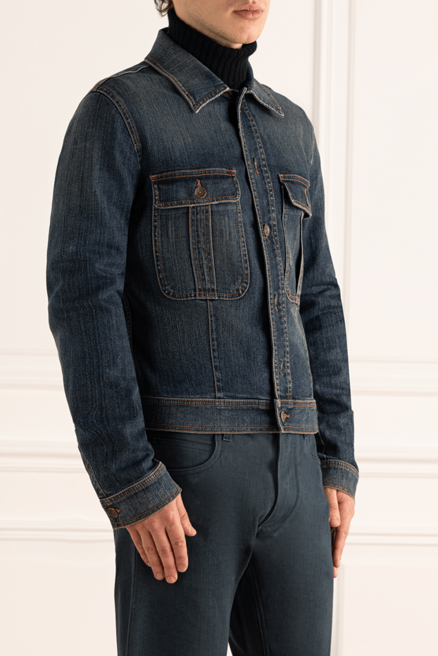 Dolce & Gabbana mens blue cotton denim jacket with buttons 118847 - photo 3