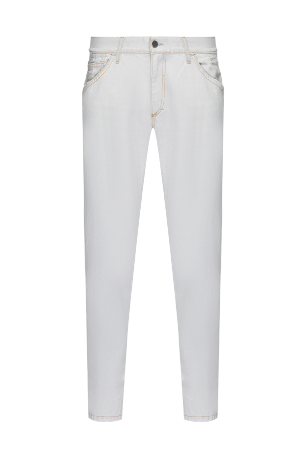 Dolce & Gabbana white jeans with contrast stitching and leather patch 118865 - photo 1