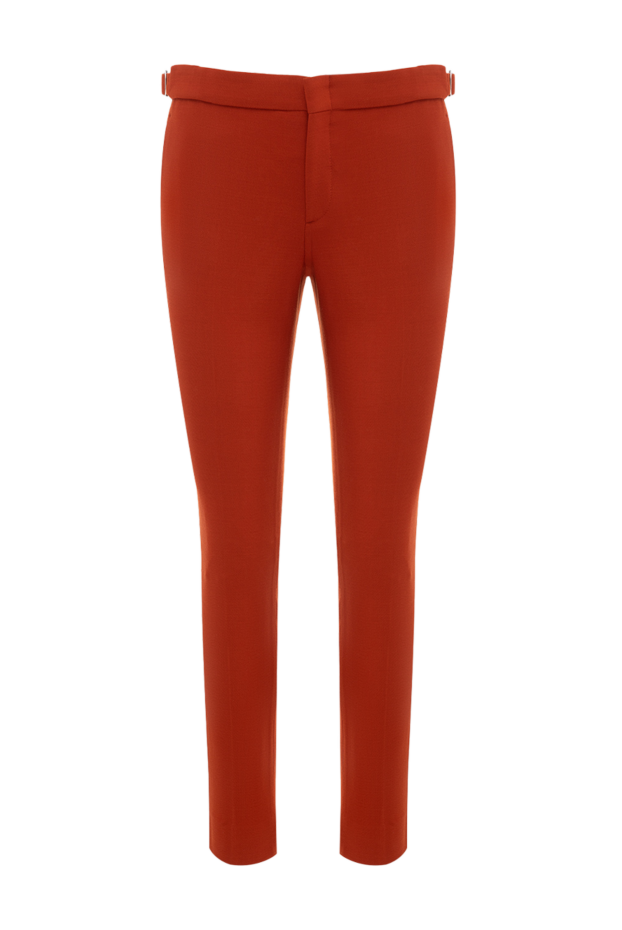 Gucci женские брюки из шерсти бордовые женские купить с ценами и фото 130410 - фото 1