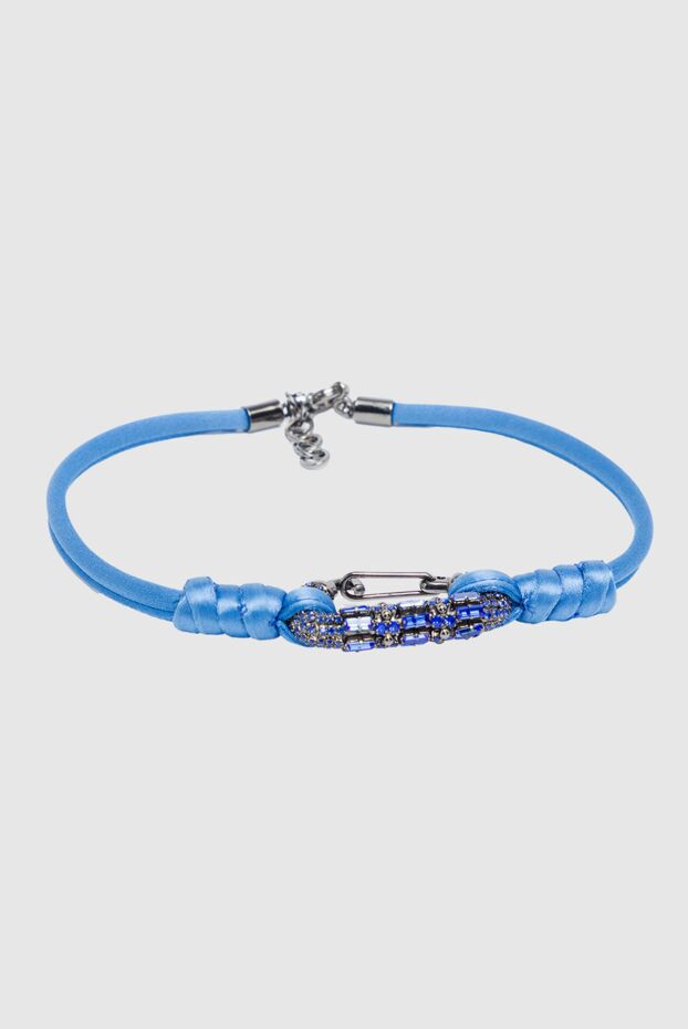 Ermanno Scervino женские ожерелье из шелка голубое женское купить с ценами и фото 130555 - фото 1