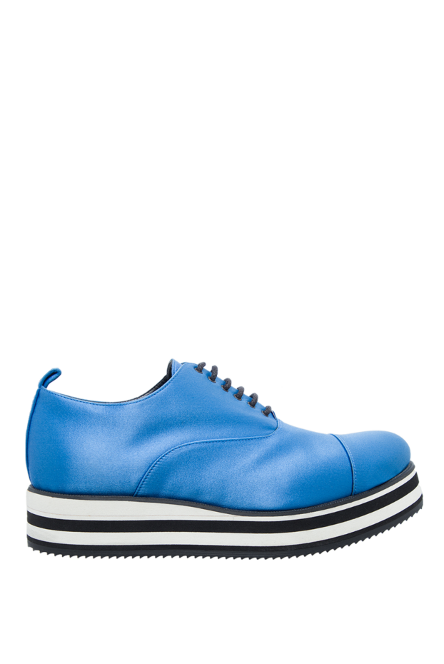 Ermanno Scervino woman blue leather and silk shoes for women buy with prices and photos 130566 - photo 1