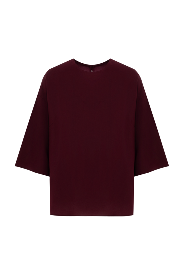Dolce & Gabbana женские блузка из шелка бордовая женская купить с ценами и фото 130616 - фото 1