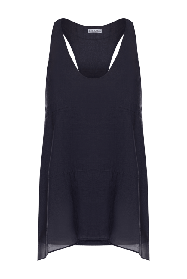 Top made of cotton and silk gray for women (markdown) - photo 1