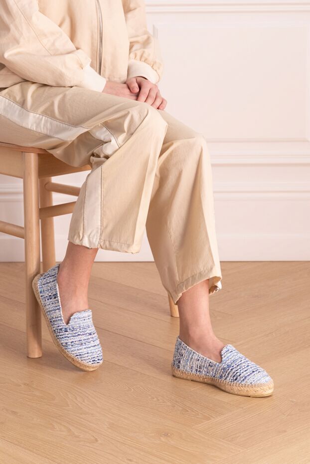 Manebi woman blue tweed espadrilles for women buy with prices and photos 131560 - photo 2