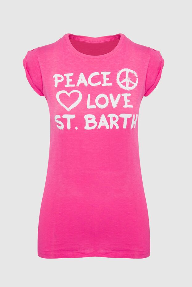 MC2 Saint Barth жіночі футболка з бавовни рожева жіноча купити фото з цінами 131633 - фото 1