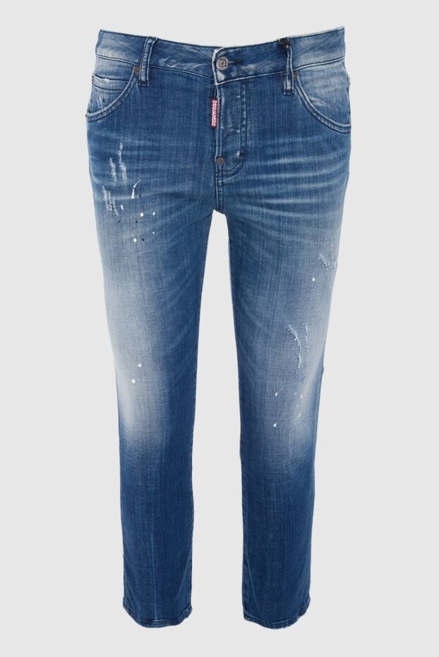 Dsquared2 женские джинсы из хлопка синие женские купить с ценами и фото 131696 - фото 1