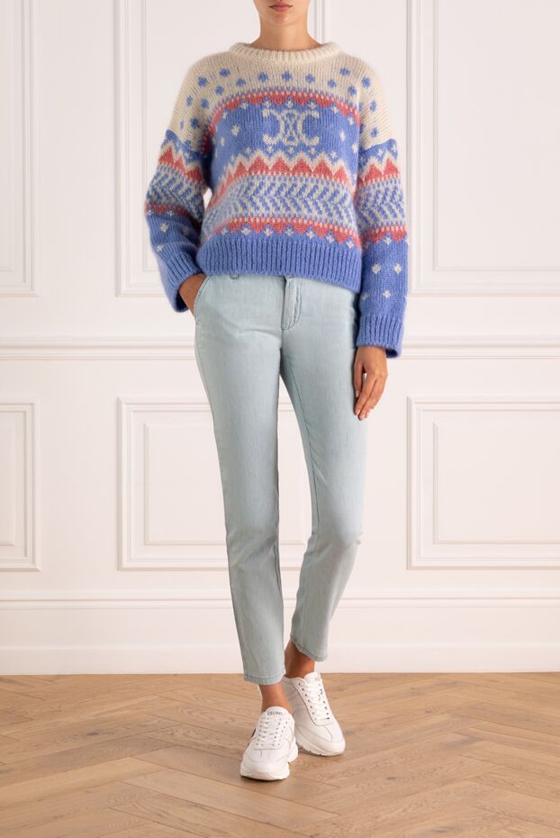 Ermanno Scervino жіночі джинси з бавовни блакитні жіночі купити фото з цінами 131993 - фото 2