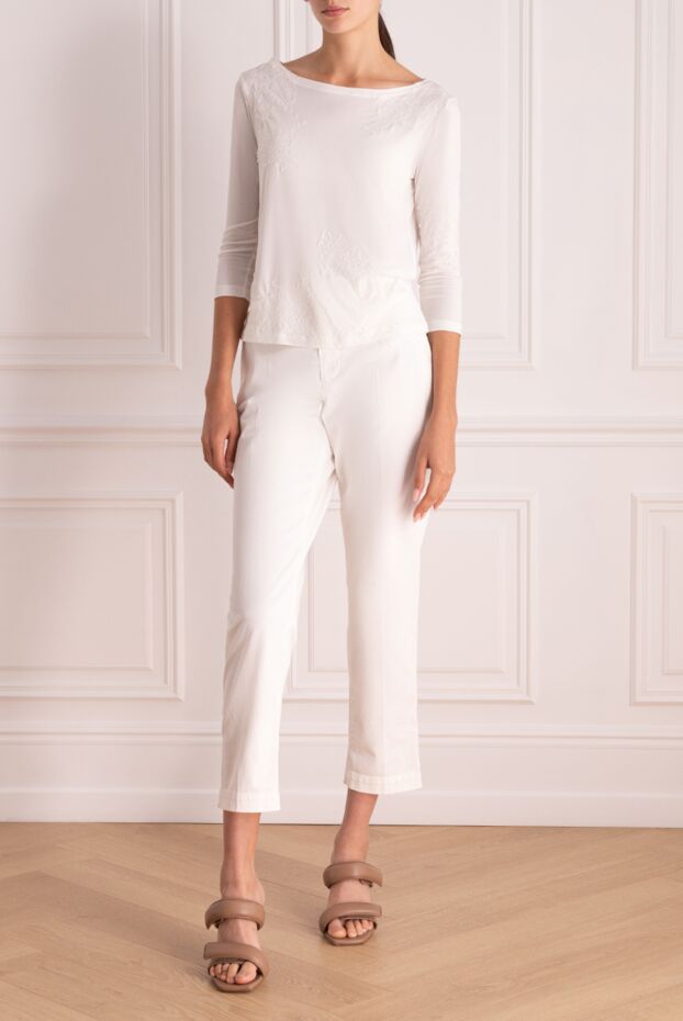 Ermanno Scervino женские блуза из полиэстера белая женская купить с ценами и фото 132013 - фото 2