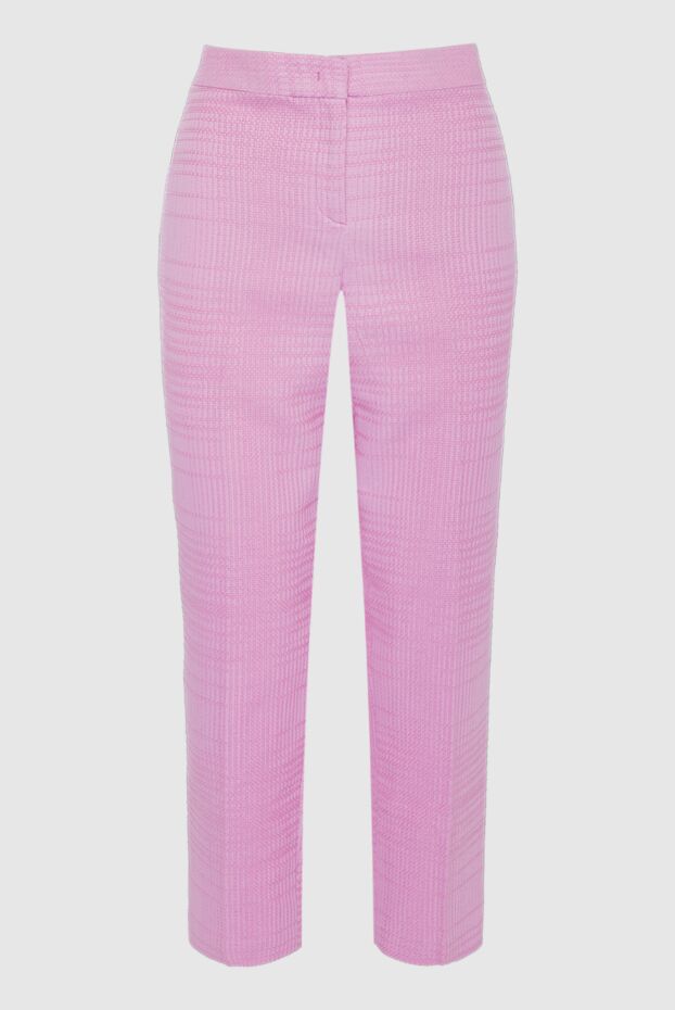 Ermanno Scervino woman pink cotton and viscose trousers for women buy with prices and photos 132026 - photo 1