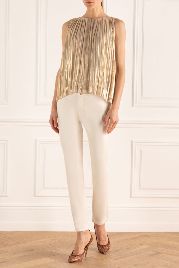 Ermanno Scervino woman white cotton jeans for women buy with prices and photos 132031 - photo 2